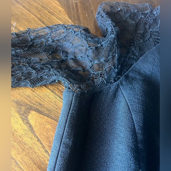 Jason Wu Designer Long Sleeve Black Lace Sheath Cocktail Dress Women’s Medium - Picture 9 of 10